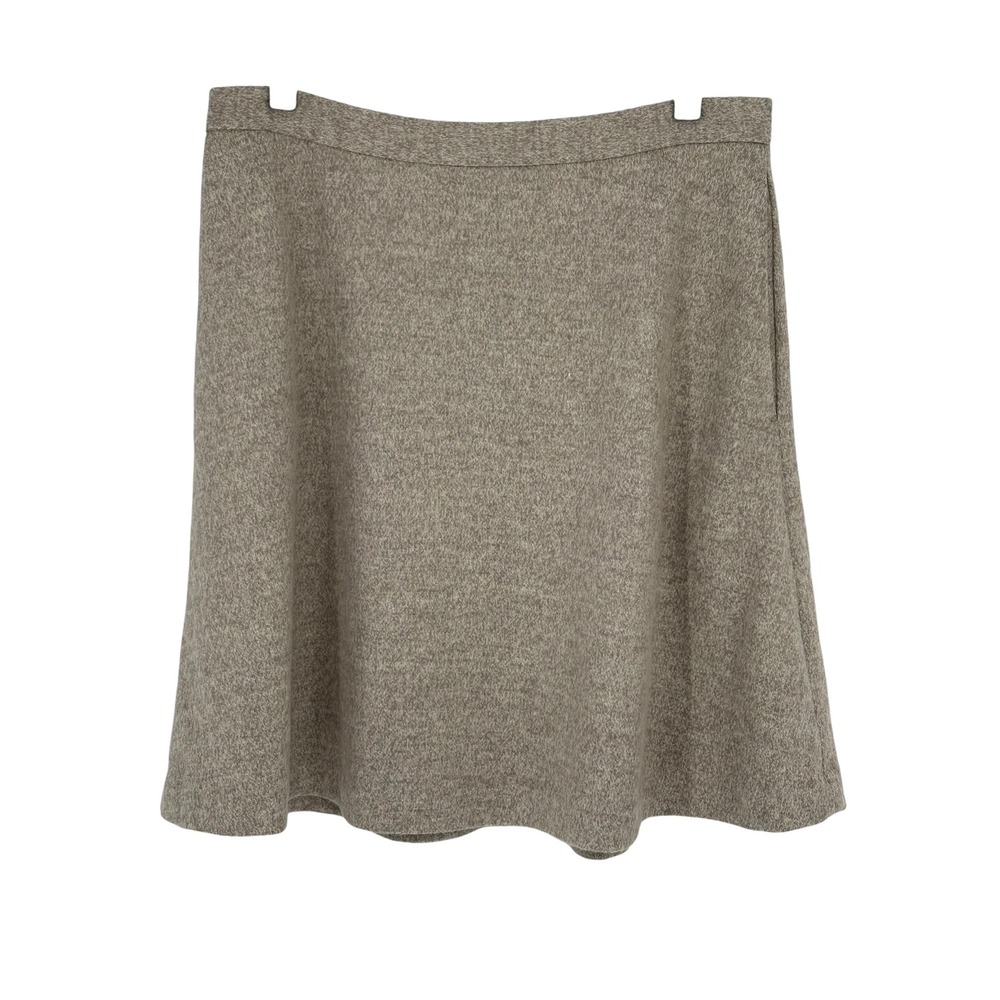 Banana Republic A-Line Skirt Taupe Wool Blend Pockets 10